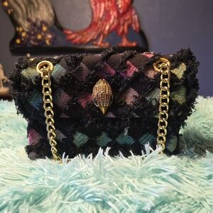 Kurt Geiger Multicolor Quilted Crossbody Bag with Gold Chain